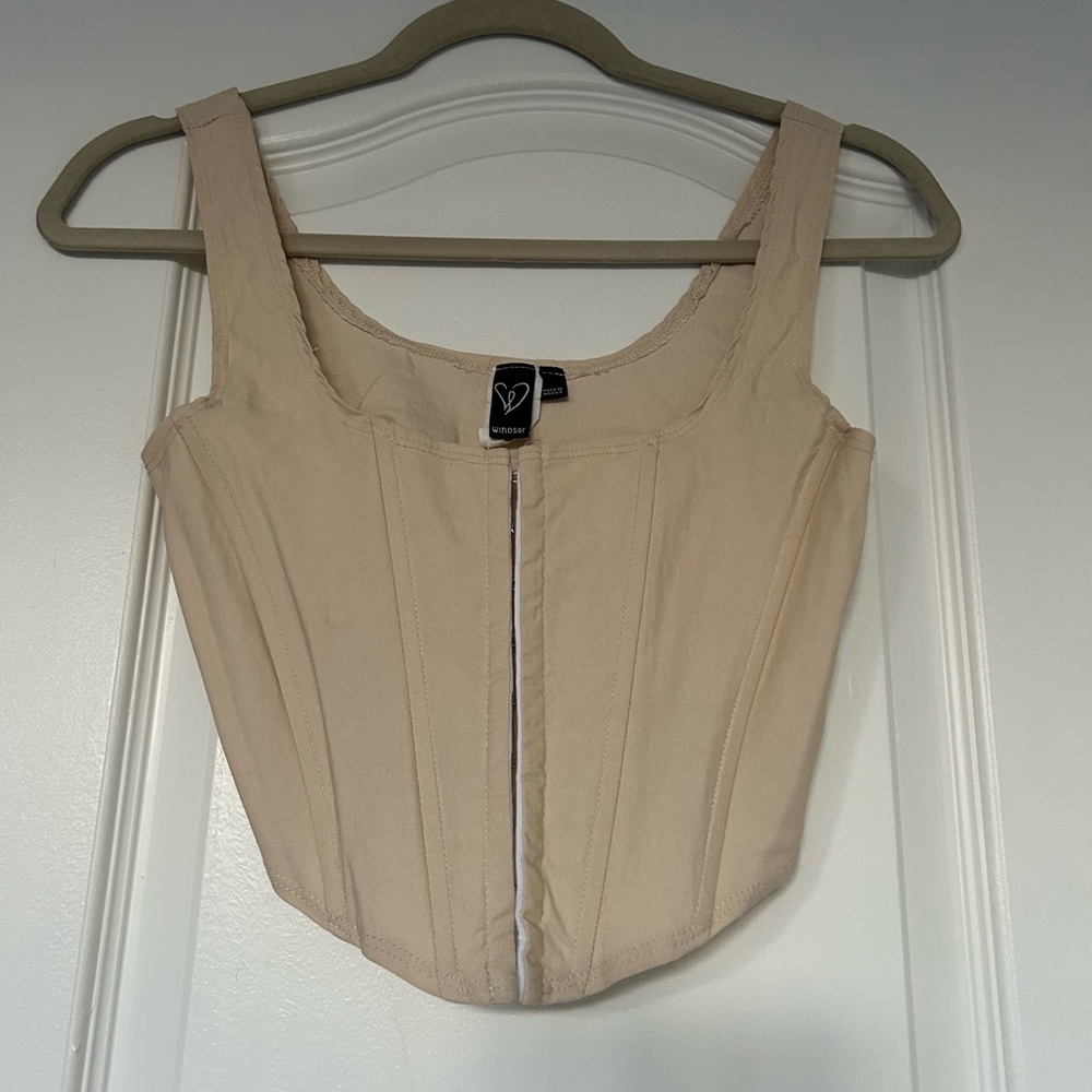 Women Beige Corset Top